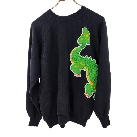 Vintage DIY Custom Dragon Crewneck Sweatshirt Size X-Large - Picture 2 of 10